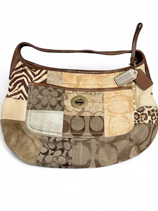 Coach Handbags - VTG Y2K Large Coach Patchwork Hobo Leopard Zebra Monogram Turn Lock w/ Hangtags